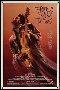 6r0920 SIGN 'O' THE TIMES 1sh 1987 rock and roll concert, great image of Prince w/guitar!