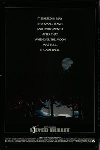 6r0922 SILVER BULLET 1sh 1985 Stephen King, whenever the moon was full, it came back!