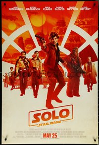 6r0930 SOLO advance DS 1sh 2018 A Star Wars Story, Ron Howard, Ehrenreich, top cast, Chewbacca!