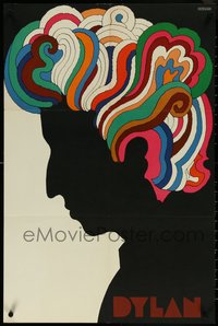 6r0099 DYLAN 22x33 music poster 1967 colorful silhouette art of Bob by Milton Glaser!