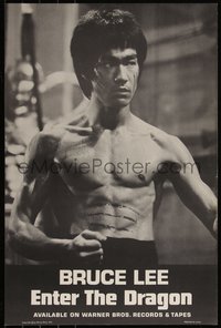 6r0326 ENTER THE DRAGON 18x27 music poster 1973 Bruce Lee, soundtrack, film that made him a legend!