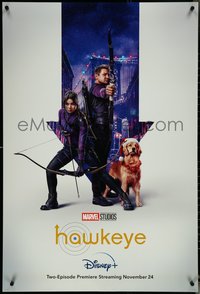 6r0151 HAWKEYE DS tv poster 2021 Jeremy Renner in the title role, great cast image!