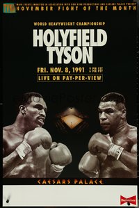 6r0152 HOLYFIELD VS TYSON tv poster 1991 Heavyweight Championship boxing, fight that never was!