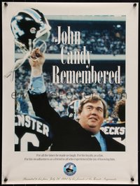 6r0394 JOHN CANDY 18x24 Canadian special poster 1994 on football field with the Toronto Argonauts!