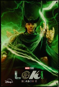 6r0153 LOKI DS tv poster 2023 Walt Disney, Marvel, great image of Tom Hiddleston on throne!