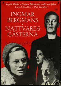 6r0146 WINTER LIGHT Swedish 1963 Ingmar Bergman, images of Ingrid Thulin, von Sydow & Bjornstrand!