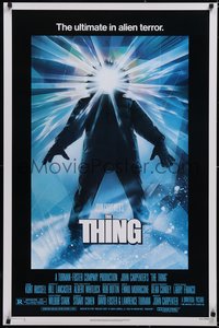 6r0964 THING 1sh 1982 John Carpenter classic sci-fi horror, Struzan, regular credit design!