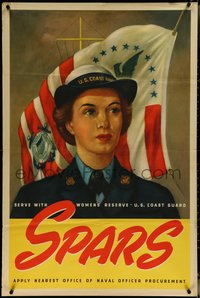 6r0065 SPARS 28x42 WWII war poster 1940s L.W. Bentlley, Semper Paratus - Always Ready, ultra rare!