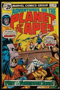 6s0300 ADVENTURES ON THE PLANET OF THE APES #5 comic book April 1976 George Tuska cover art!