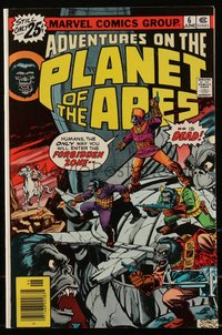 6s0301 ADVENTURES ON THE PLANET OF THE APES #6 comic book June 1976 Starlin & Janson cover art!