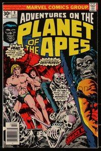 6s0304 ADVENTURES ON THE PLANET OF THE APES #9 comic book October 1976 Alfredo Alcala cover art!