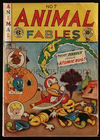 6s0193 ANIMAL FABLES #7 comic book November 1947 great Atomic Bug cover art by Al Fago, EC Comics!