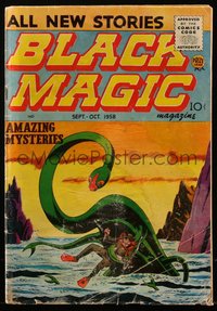 6s0335 BLACK MAGIC vol 7 #1 comic book Sep 1958 created by Joe Simon & Jack Kirby, Klein cover art!
