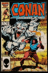 6s0280 CONAN THE BARBARIAN #181 comic book April 1986 John Buscema cover art, Ernie Chan!