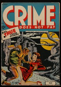 6s0195 CRIME DOES NOT PAY #33 comic book May 1944 gruesome cover art by Charles Biro, Lev Gleason!