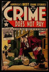 6s0201 CRIME DOES NOT PAY #120 comic book March 1953 great cover art by Charles Biro, Lev Gleason!