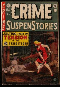 6s0167 CRIME SUSPENSTORIES #21 comic book February 1954 art by Johnny Craig, Crandall, Kamen, Evans!