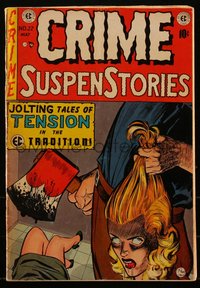 6s0168 CRIME SUSPENSTORIES #22 comic book April 1954 legendary severed head art by Johnny Craig!