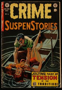 6s0169 CRIME SUSPENSTORIES #23 comic book June 1954 art by George Evans & Reed Crandall!