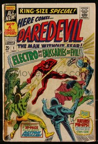 6s0242 DAREDEVIL King-Size Special #1 comic book 1967 not a single reprint, Gene Colan & Giacoia art!
