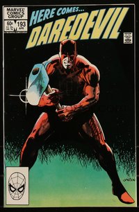 6s0236 DAREDEVIL #193 comic book April 1983 great cover art by Klaus Janson, Bitsy's Revenge!