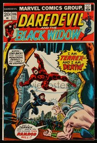 6s0215 DAREDEVIL #106 comic book December 1973 art by Rich Buckler & John Romita Sr., Black Widow!