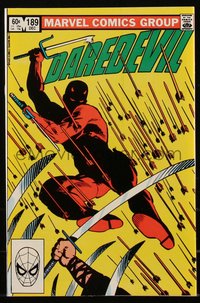 6s0233 DAREDEVIL #189 comic book December 1982 art by Frank Miller & Klaus Janson, Black Widow!