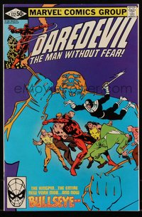 6s0227 DAREDEVIL #172 comic book July 1981 art by Frank Miller, who signed on bottom of splash page!