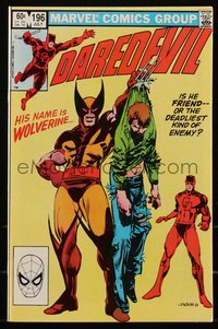 6s0237 DAREDEVIL #196 comic book July 1983 art by Klaus Janson, Wolverine crossover, Denny O'Neil!