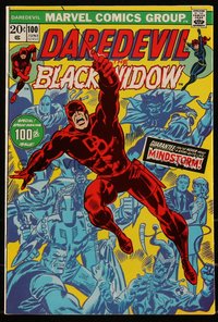 6s0214 DAREDEVIL #100 comic book June 1973 art by Rich Buckler & Frank Giacoia, Colan, Black Widow!