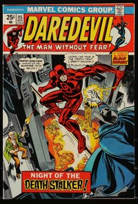 6s0218 DAREDEVIL #115 comic book November 1974 art by Ross Andru & Frank Giacoia, Black Widow!