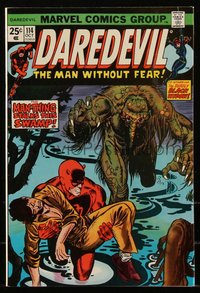 6s0217 DAREDEVIL #114 comic book Oct 1974 art by Kane & Adkins, Colletta, Man-Thing, Black Widow!