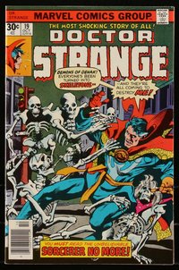 6s0250 DOCTOR STRANGE #19 comic book October 1976 art by Gene Colan & Klaus Janson, skeletons attack!