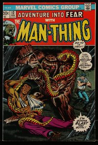 6s0291 FEAR #12 comic book Feb 1973 Man-Thing cover art by Jim Starlin & Herb Trimpe, Steve Gerber!