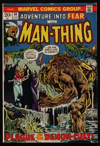 6s0293 FEAR #14 comic book June 1973 Man-Thing cover art by Alan Weiss, Mayerik, Stone, Steve Gerber!
