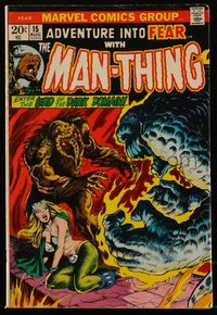 6s0294 FEAR #15 comic book August 1973 Man-Thing cover art by Frank Bunner, Mayerik, Steve Gerber!