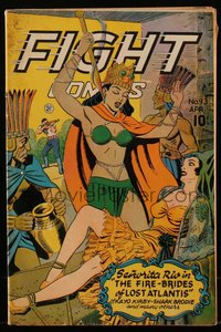 6s0398 FIGHT COMICS #43 comic book April 1946 Joe Doolin Fire-Brides cover, sexy art by Matt Baker!