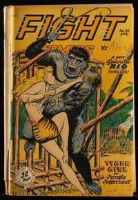 6s0399 FIGHT COMICS #55 comic book April 1948 Joe Doolin art of Tiger Girl, Jack Kamen, Matt Baker!