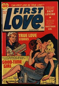 6s0400 FIRST LOVE ILLUSTRATED #16 comic book January 1952 great cover art by Al Avison, Harvey!