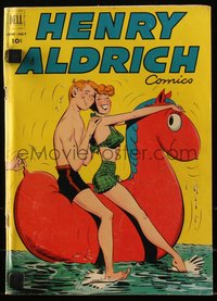 6s0404 HENRY ALDRICH COMICS #12 comic book Jun 1952 art of him & Geraldine on inflatable pool horse!