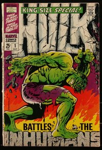 6s0317 INCREDIBLE HULK King-Size #1 comic book October 1968 art by Jim Steranko & Marie Severin!