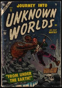 6s0204 JOURNEY INTO UNKNOWN WORLDS #25 comic book March 1954 art by Carl Burgos & Sol Brodsky!