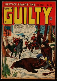 6s0410 JUSTICE TRAPS THE GUILTY #47 comic book February 1953 Stein cover, from Simon & Kirby studio!