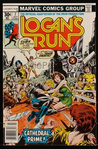 6s0365 LOGAN'S RUN #7 comic book July 1977 art by Gil Kane & Al Milgrom, movie adaptation!