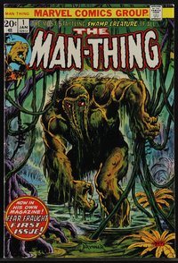 6s0321 MAN-THING #1 comic book 1974 Brunner cover, now in his own magazine, fear-fraught 1st issue!