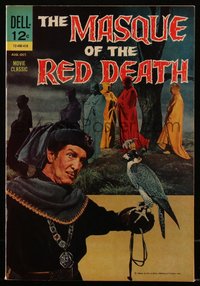 6s0415 MASQUE OF THE RED DEATH comic book 1964 great cover image of Vincent Price, Edgar Allan Poe!