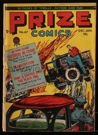 6s0420 PRIZE COMICS #67 comic book Jan 1948 Briefer's Frankenstein the Monster with a Sense of Humor!