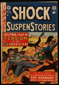 6s0138 SHOCK SUSPENSTORIES #9 comic book June 1953 classic October Game by Ray Bradbury, Crandall