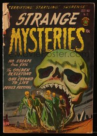 6s0207 STRANGE MYSTERIES #12 Canadian edition comic book July 1953 cover art of The Golden Skeletons