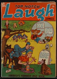 6s0381 TOP-NOTCH LAUGH COMICS #35 comic book April 1943 great cover art by Red Holmdale!